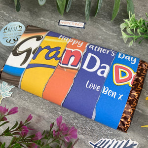 Happy Father's Day Grandad Personalised Chocolate Bar