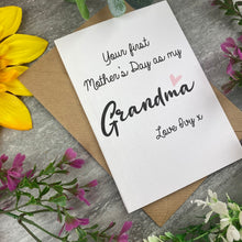Load image into Gallery viewer, First Mother&#39;s Day Personalised Grandma Card
