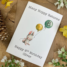 Load image into Gallery viewer, Many Hoppy Returns Personalised Card-8-The Persnickety Co
