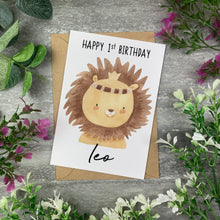 Load image into Gallery viewer, Boho Lion Birthday Card-The Persnickety Co
