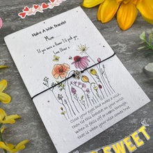 Load image into Gallery viewer, Mum If You Were A Flower Wish Bracelet On Plantable Seed Card-8-The Persnickety Co
