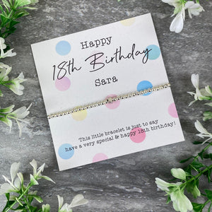 Happy 18th Birthday Beaded Bracelet-9-The Persnickety Co