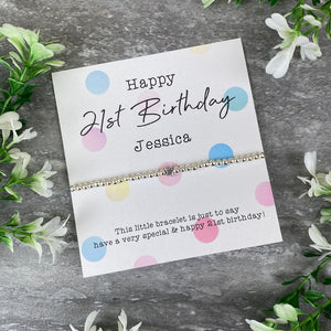 Happy 21st Birthday Beaded Bracelet-9-The Persnickety Co