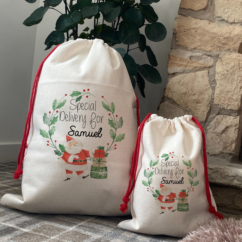 Personalised Father Christmas Santa Sack-The Persnickety Co