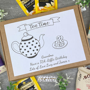 TEA-Riffic Birthday Personalised Tea and Biscuit Box-4-The Persnickety Co