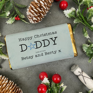 Merry Christmas Daddy Chocolate Bar