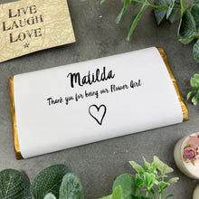 Load image into Gallery viewer, Personalised Flower Girl - Thankyou Chocolate Bar-The Persnickety Co
