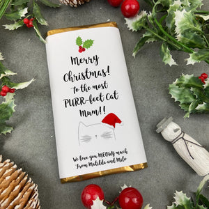 Merry Christmas Purrfect Cat Mum - Christmas Chocolate Bar
