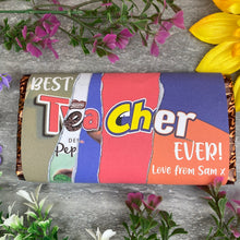 Load image into Gallery viewer, Best Teacher Ever Personalised Chocolate Bar-The Persnickety Co
