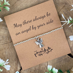 May There Always Be An Angel By Your Side Beaded Bracelet-5-The Persnickety Co