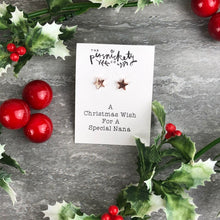 Load image into Gallery viewer, A Christmas Wish For A Special Nana - Star Earrings-7-The Persnickety Co
