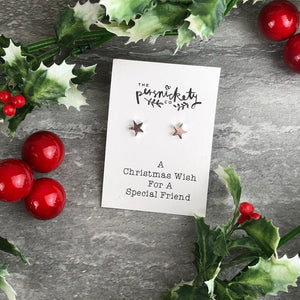 A Christmas Wish For A Special Friend - Star Earrings-3-The Persnickety Co