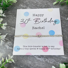 Load image into Gallery viewer, Happy 30th Birthday Beaded Bracelet-9-The Persnickety Co
