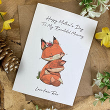 Load image into Gallery viewer, Fox Mother&#39;s Day Personalised Card-7-The Persnickety Co
