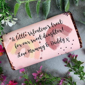 Personalised Sweet Daughter Valentine Chocolate Bar