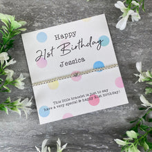 Load image into Gallery viewer, Happy 21st Birthday Beaded Bracelet-6-The Persnickety Co
