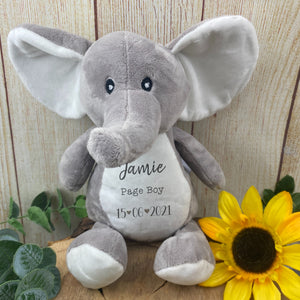 Personalised 'Page Boy' White Bear Soft Toy