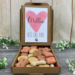 Personalised Little Dog Treat Box - A Valentine's Treat!