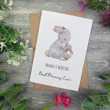 Load image into Gallery viewer, Cute Bunnies - Personalised Mother&#39;s Day Card
