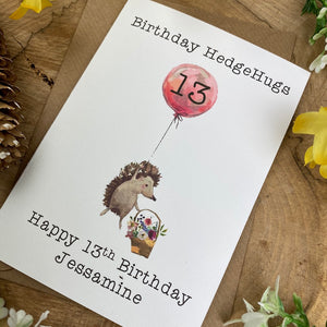 Birthday Hedgehugs - Personalised Card-8-The Persnickety Co
