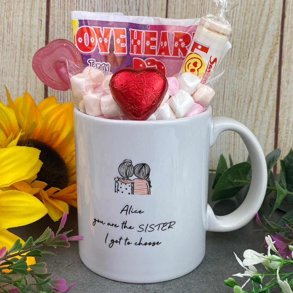 Personalised You Are The Sister I Got To Choose Ceramic Mug-The Persnickety Co