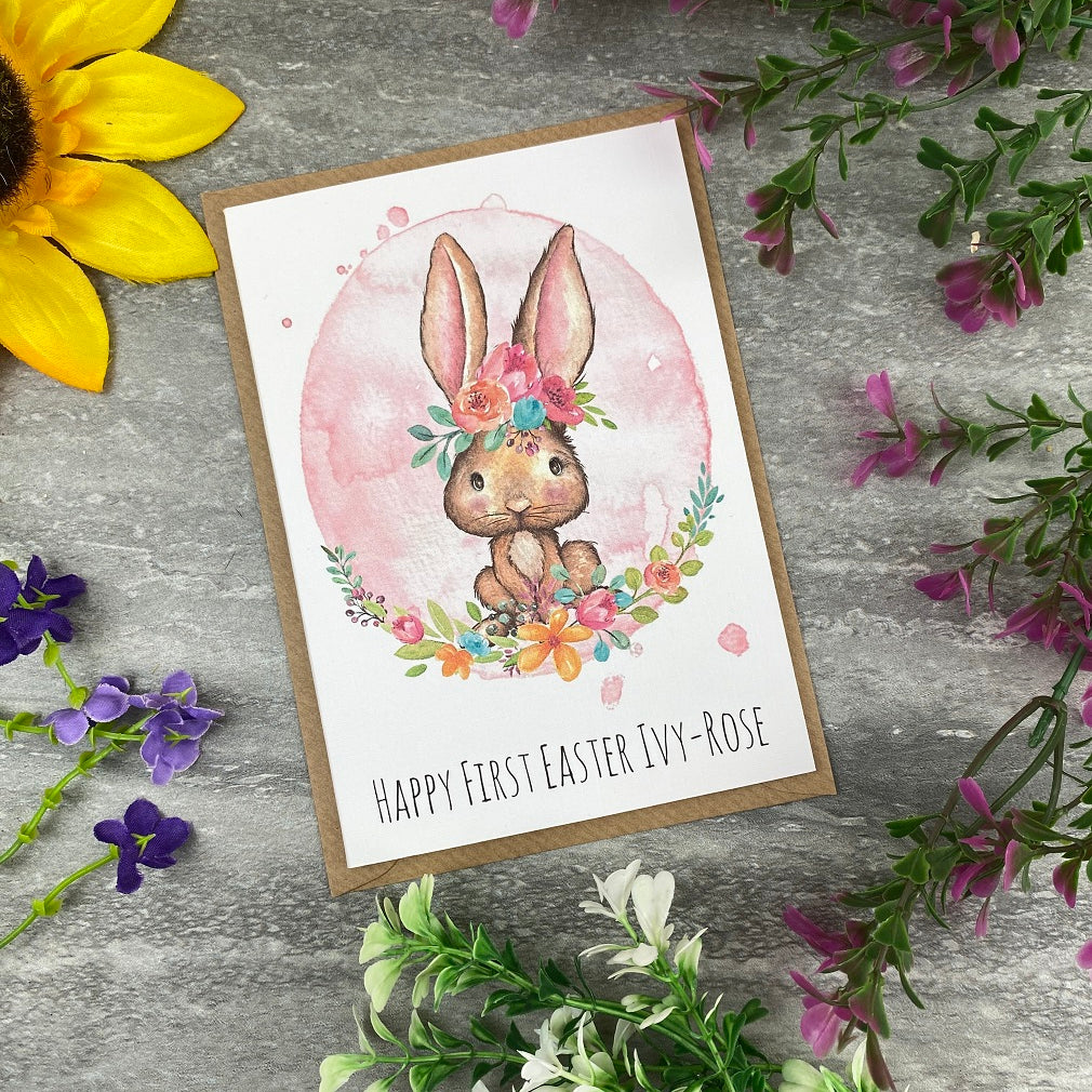 Cute Rabbit Happy First Easter Card-The Persnickety Co