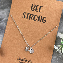 Load image into Gallery viewer, Bee Strong Necklace-8-The Persnickety Co
