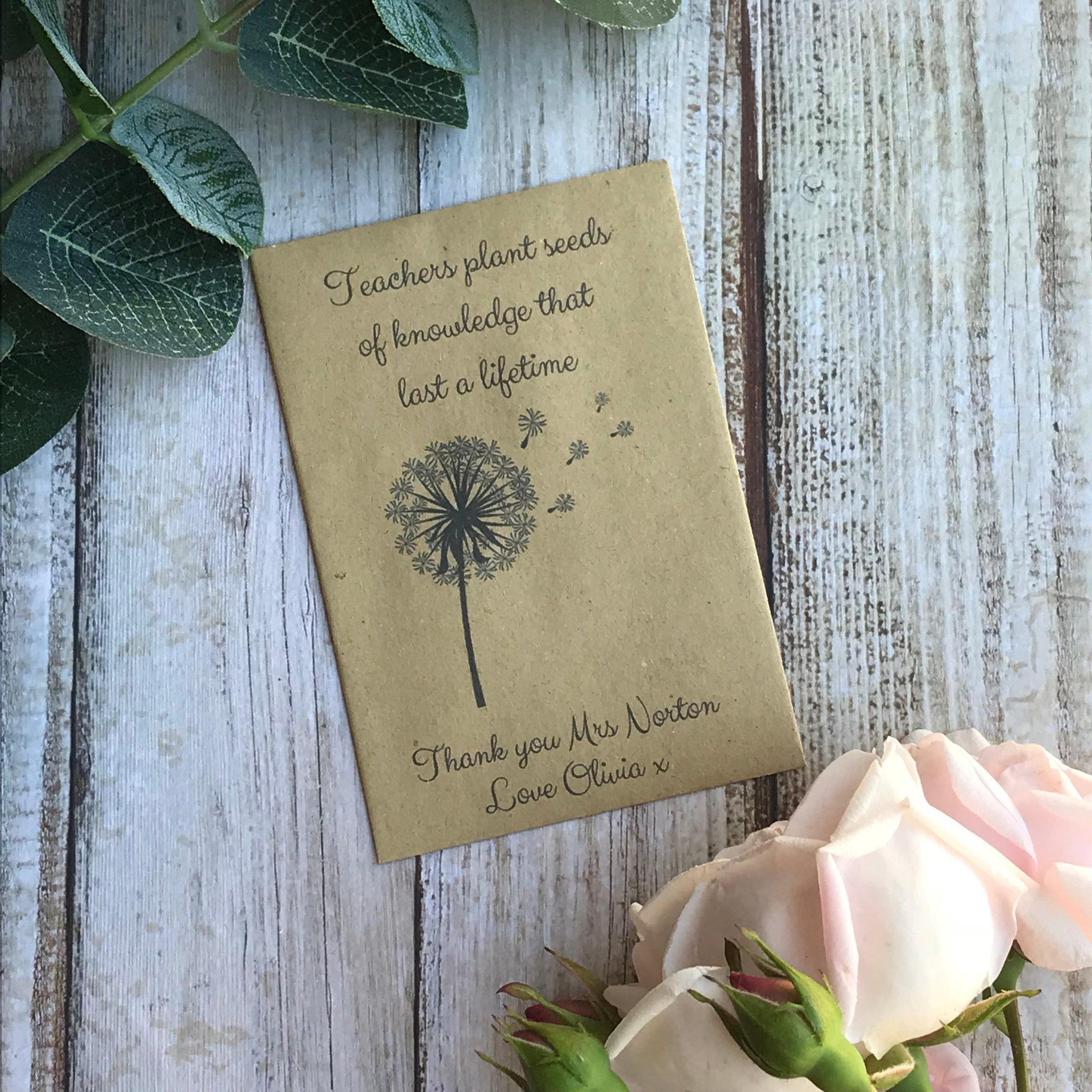 Seed Envelopes Editable End Of The School Year Cards From Teachers To ...