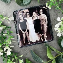 Load image into Gallery viewer, Personalised Slate Coaster - Black and White-4-The Persnickety Co
