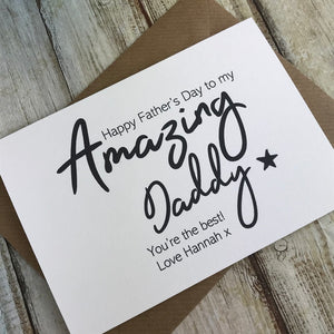 Happy Fathers Day to My Amazing Daddy - Personalised Card-The Persnickety Co