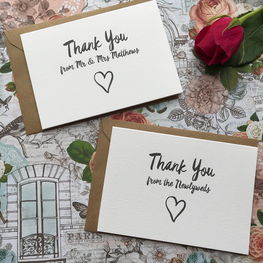 Thank You Wedding Card-The Persnickety Co