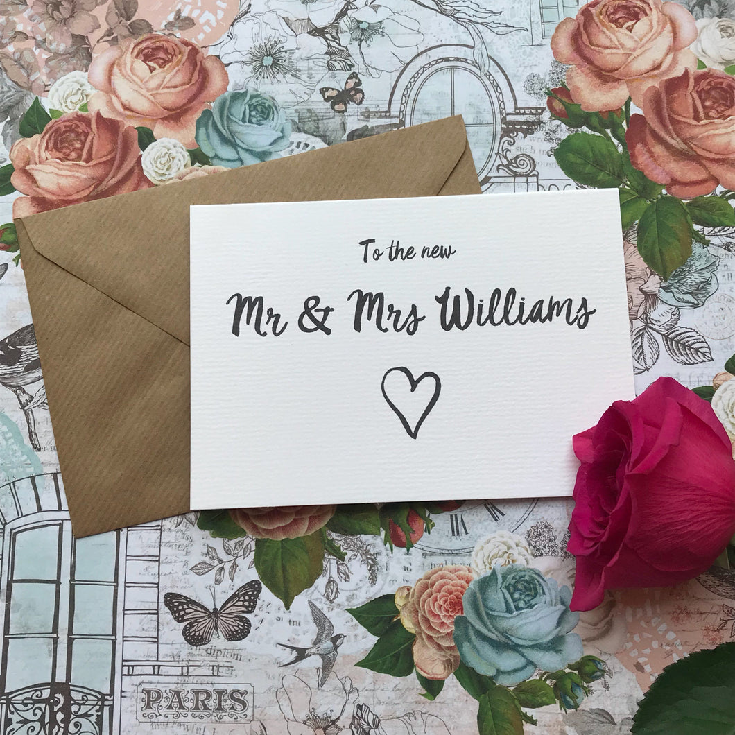To The New Mr & Mrs-The Persnickety Co