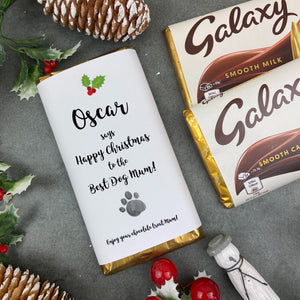 Happy Christmas From The Dog - Personalised Christmas Chocolate Bar