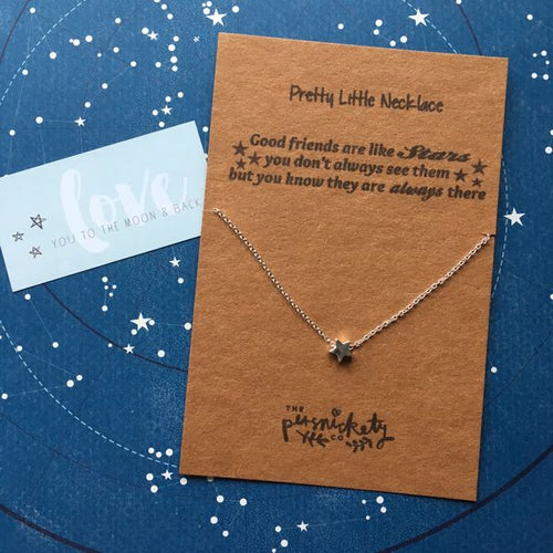 Good Friends Are Like Stars Silver/Gold Necklace-The Persnickety Co