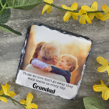 Load image into Gallery viewer, Personalised Grandad Memory Slate Coaster
