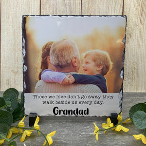 Personalised Grandad Memory Slate Coaster
