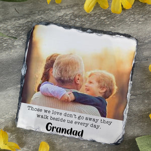 Personalised Grandad Memory Slate Coaster