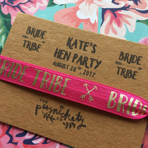 Personalised Hen Party Wristband Bride Tribe / Team Bride-2-The Persnickety Co