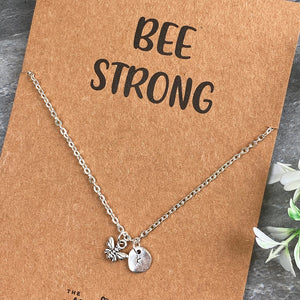 Bee Strong Necklace-4-The Persnickety Co