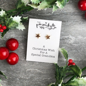 A Christmas Wish For A Special Grandma - Star Earrings-4-The Persnickety Co