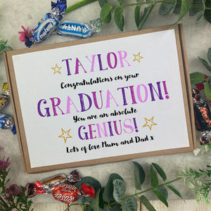 Exam Congratulations - Graduation Chocolate Box - Purple