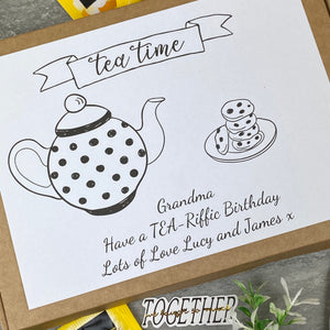 TEA-Riffic Birthday Personalised Tea and Biscuit Box-9-The Persnickety Co