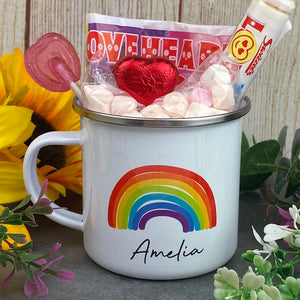 Enamel Mug - Rainbow The Greater The Storm-The Persnickety Co
