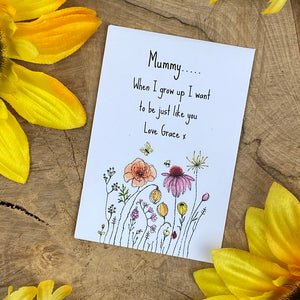 Mummy When I Grow Up Mini Kraft Envelope with Wildflower Seeds-7-The Persnickety Co