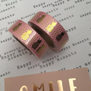 Pineapple Washi Tape - Pink-3-The Persnickety Co