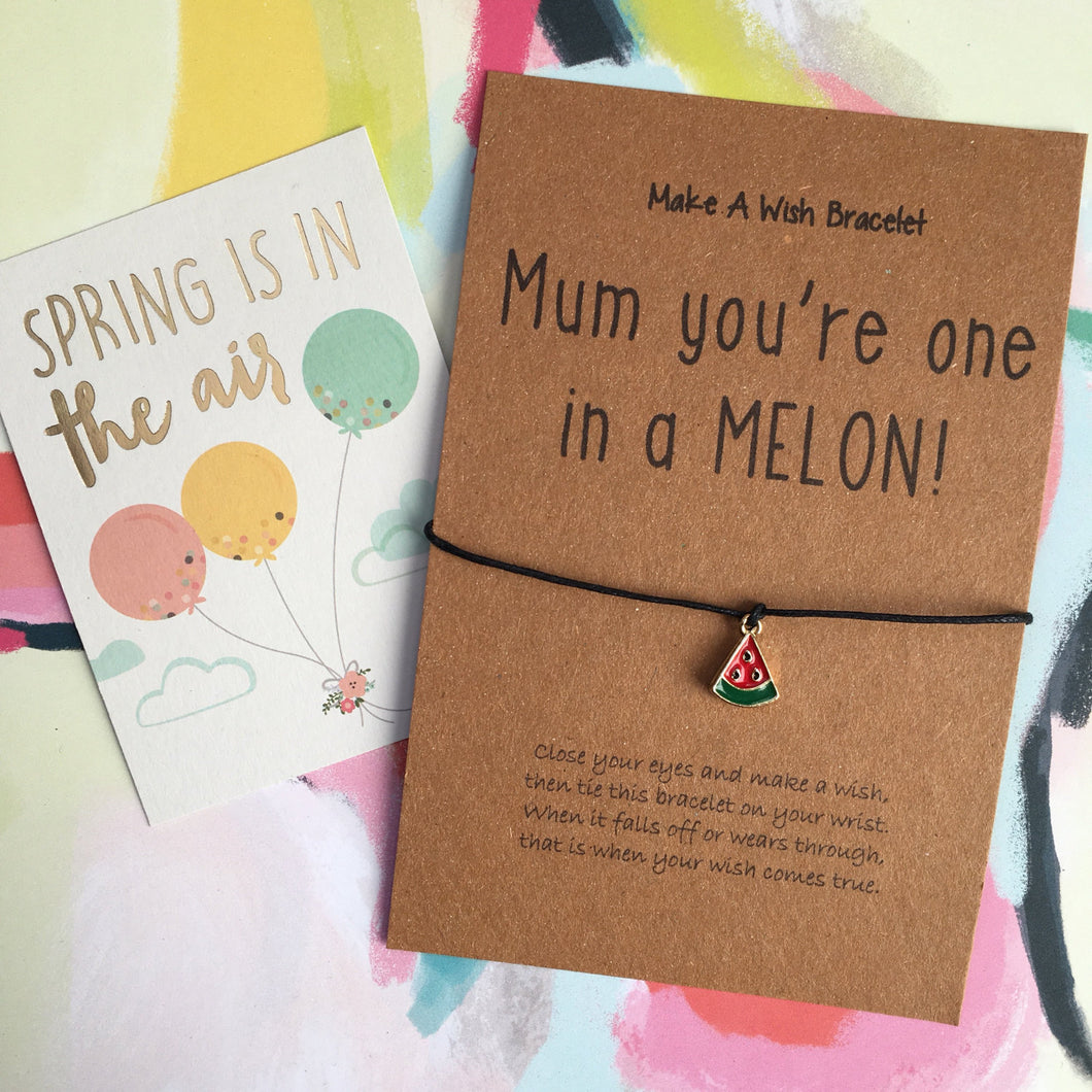 Mum You're One In A Melon Charm Bracelet-The Persnickety Co