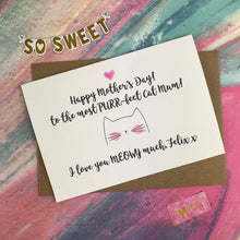 Load image into Gallery viewer, Happy Mother&#39;s Day - Cat Mum Card-5-The Persnickety Co
