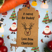 Load image into Gallery viewer, Personalised Rudolph&#39;s Carrot Tag-10-The Persnickety Co
