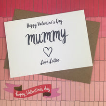 Load image into Gallery viewer, Happy Valentine&#39;s Day Mummy Card-The Persnickety Co
