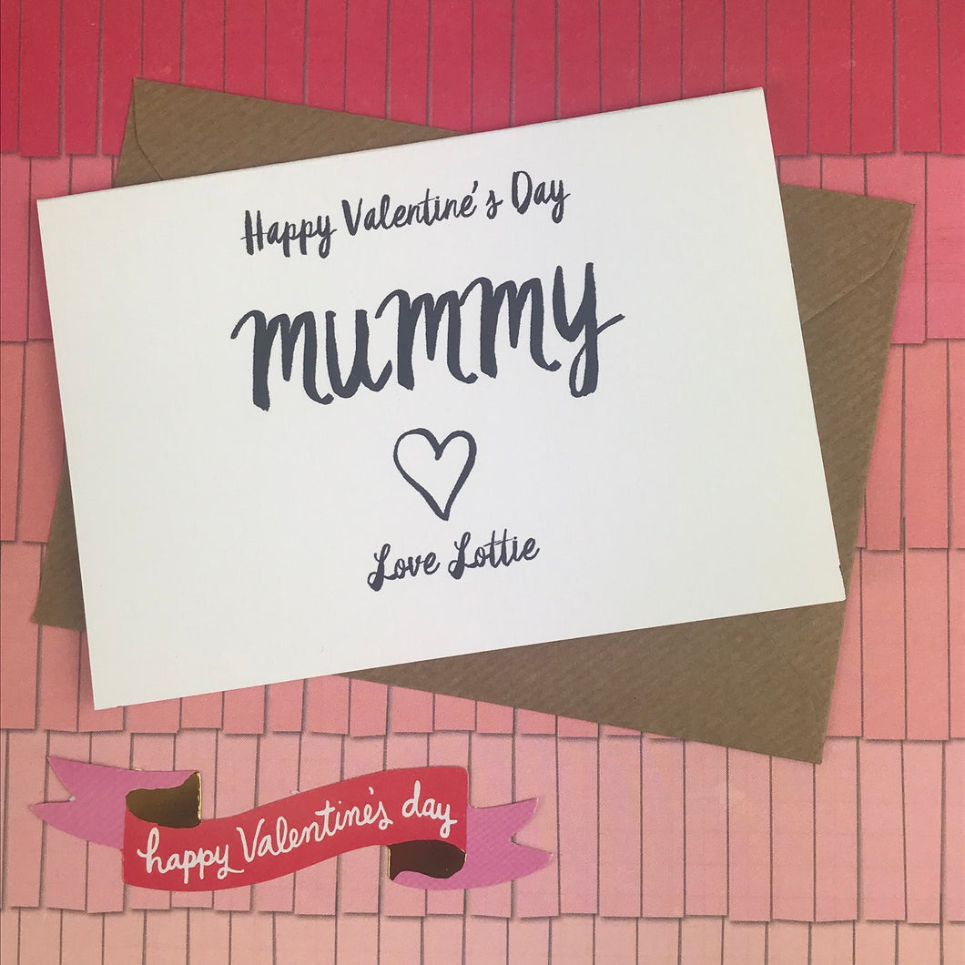 Happy Valentine's Day Mummy Card-The Persnickety Co